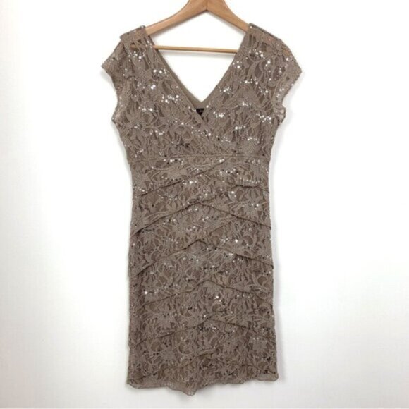 Jessica Sequin Lace Tiered Cocktail Dress - Picture 4 of 7